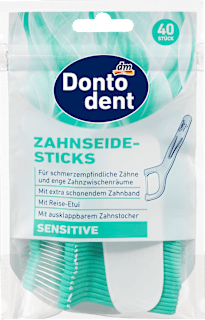 Niciowykałaczki z etui podróżnym do wrażliwych zębów i wąskich przetrzeni międzyzebowych Dontodent