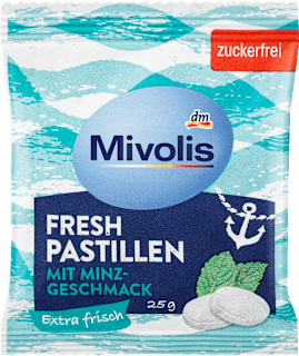 Pastillen, Minze, zuckerfrei Mivolis