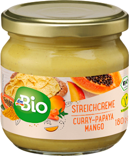 Bio veganski namaz s papajo, mangom in karijem v prahu dmBio