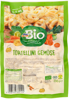 Nudeln, Tortellini mit Gemüse gefüllt dmBio