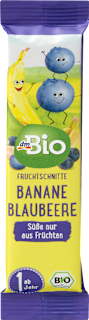 Gyümölcsszelet banán-áfonya, 1 éves kortól dmBio