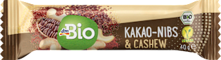 Superfood tyčinka drvené kakaové bôby & kešu  dmBio