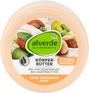 Masło do ciała, bio orzechy makadamia i bio masło karité alverde NATURKOSMETIK