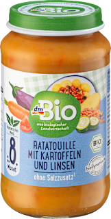 Zeleninový príkrm ratatouille so zemiakmi a šošovicou dmBio