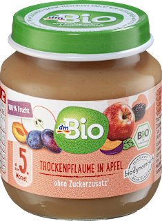 BIO příkrm jablko & sušené švestky dmBio
