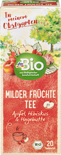 Jemný ovocný čaj jablko, ibištek a šípky dmBio