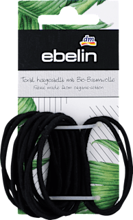 gumičky do vlasů z bio bavlny slabé, černé ebelin