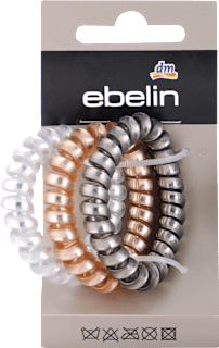 Gumice za kosu - spiralne, metalik ebelin