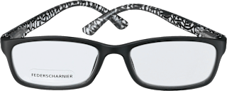 Fertig-Lesebrille matt schwarz mit Federscharnier +2.00 VISIOMAX