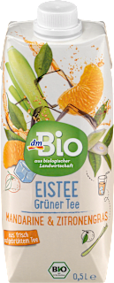 Eistee Grüner Tee mit Mandarine und Zitronengras dmBio