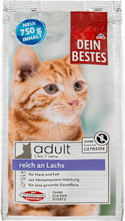 Trockenfutter Katze Adult reich an Lachs Dein Bestes
