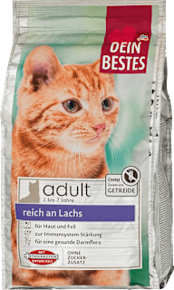Trockenfutter Katze mit Lachs, Adult Dein Bestes