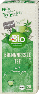 Bio zeliščni čaj iz kopriv z limonsko travo (20 × 1,5 g) dmBio