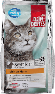 Senior suha hrana za mačke – piletina DEIN BESTES