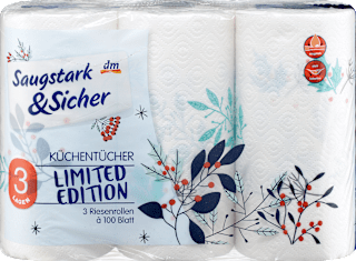 Ręcznik papierowy z motywem, 3-warstwowy, 3x100 listków Saugstark&Sicher