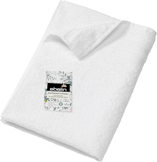 Handtuch aus Frottee weiß 100 % Baumwolle GOTS-zertifiziert ebelin