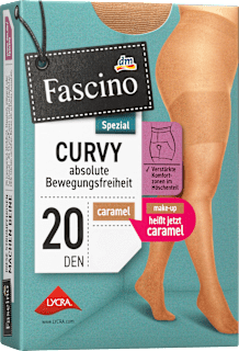 Strumpfhose Curvy caramel Gr. 56/58, 20 DEN Fascino
