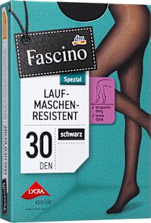 Strumpfhose mit Laufmaschen-Stop schwarz Gr. 50/52, 30 DEN Fascino