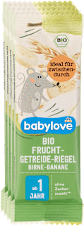 Bio Frucht-Getreide-Riegel Birne-Banane babylove