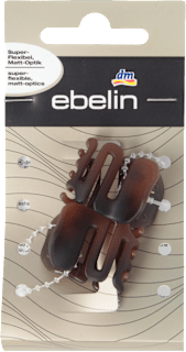 Щипки за коса, матово черно-кафяви ebelin