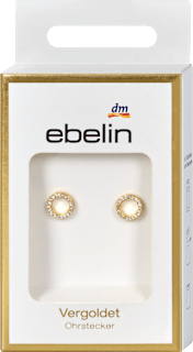 Ohrstecker vergoldet mit Glitzersteinchen (1 Paar) ebelin