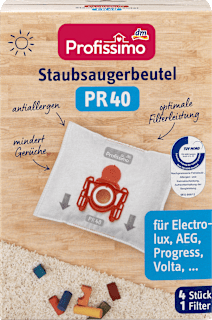 Vrečke za sesalec (PR 40), 4 vrečke + 1 filter Profissimo
