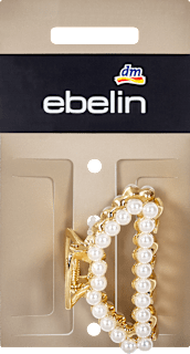 Haarklammer Gold-Optik mit Perlen ebelin