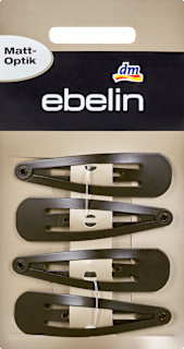 Mollette per capelli marrone opaco ebelin