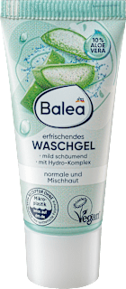 Osviežujúci čistiaci pleťový gél s 10 % Aloe vera Balea
