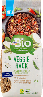 Vegánska pochúťka z hrachového proteínu a jackfruitu Veggie Hack dmBio