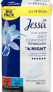 Podpaski higieniczne Dry Comfort Night Big Pack Jessa