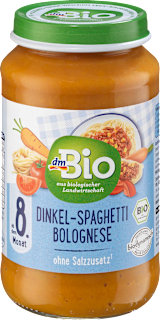 Orkiszowe spaghetti po bolońsku, od 8. miesiąca dmBio