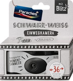 Einwegkamera Schwarz-Weiß Paradies