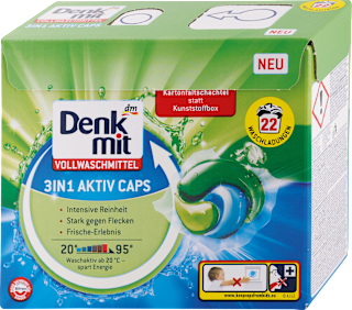 Pracie kapsuly na bielu bielizeň 3in1 Aktiv Caps Denkmit