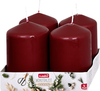 adventní set svíček, 68/100, bordó Profissimo