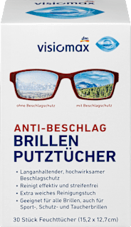 Chusteczki czyszczące do okularów VISIOMAX