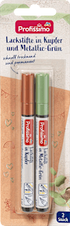 Lackstifte Set 2tlg Kupfer und Metallic-Grün Profissimo