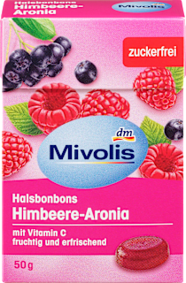 Cukierki o smaku malin i aronii Mivolis