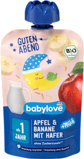 Piure de mere cu banane și ovăz ECO de la 1an babylove