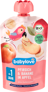 Quetschie Pfirsich & Banane in Apfel ab 1 Jahr babylove