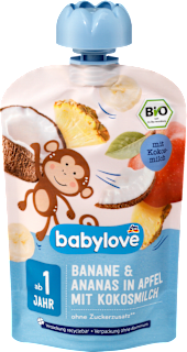 Voćni užitak - banana i ananas u jabuci sa kokosovim mlekom, od 1. godine babylove