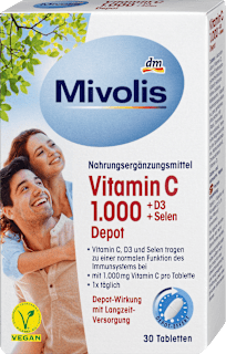 Vitamin C + D3 + selen sa produženim djelovanjem Mivolis