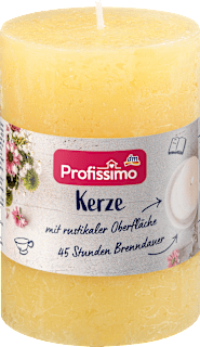 Okrasna sveča, rumena, 10 cm Profissimo