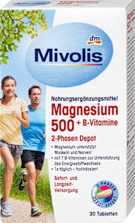 tablety Magnesium 500+ vitamíny B Mivolis