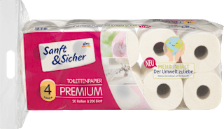 Premium toaletni papir, 4-slojni Sanft&Sicher