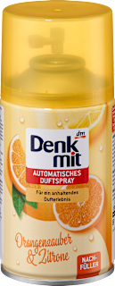 Sprej za automatski osvježivač prostora – limun i naranča, refill Denkmit