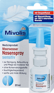 Pršilo za nos z morsko vodo in dekspantenolom Sensitiv Mivolis