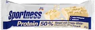Proteinriegel Crispy White Chocolate Sportness