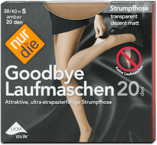 Goodbye Laufmaschen Strumpfhose amber 20 DEN, Gr. 38/40 nur die