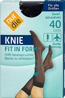 Knie Fit in Form Kniestrümpfe - Schwarz 40 DEN (1 Paar) nur die